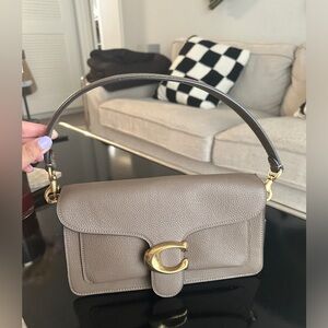 Coach Brown Tabby Pebbled Leather Purse